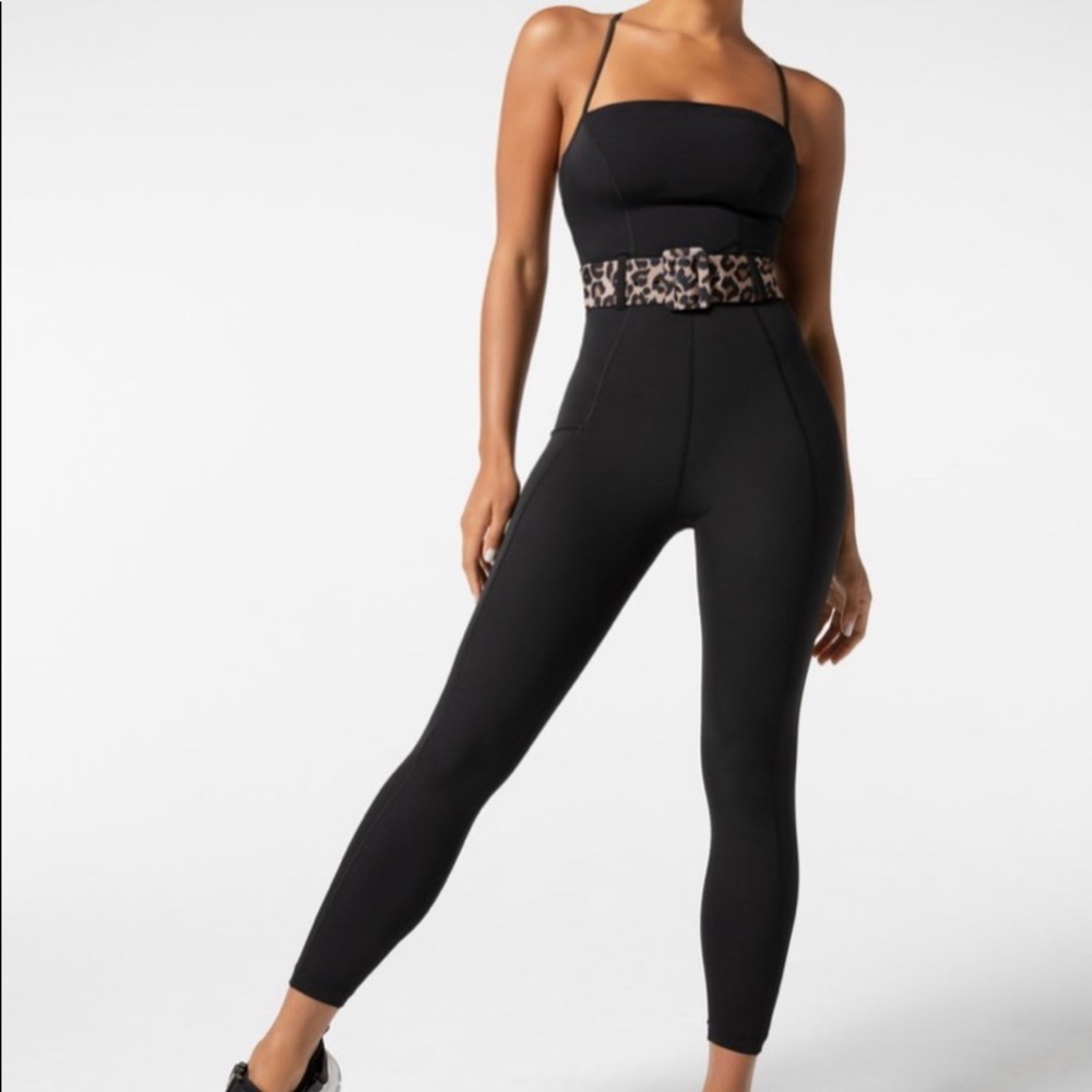 GIGI C Eloise Catsuit with Leopard Belt